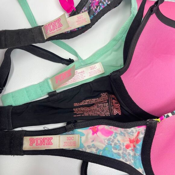 Victoria’s Secret Lot of 4 Bras Push Up Demi Lace Multicolor Women’s Size 32C - Picture 8 of 13